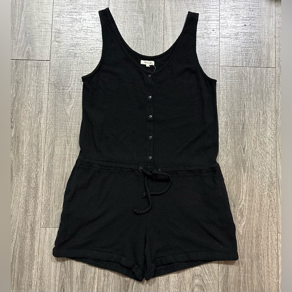 Madewell Black Sleeveless Romper